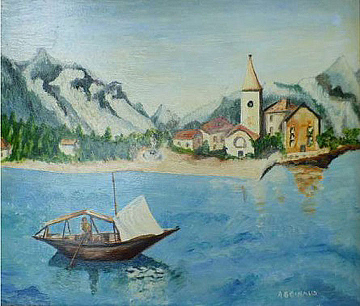 Malerei mit dem Titel "italie-ile-pesctori…" von André Goinaud, Original-Kunstwerk, Öl