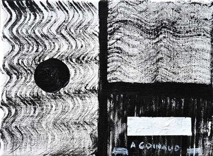 Peinture intitulée "noir et blanc" par André Goinaud, Œuvre d'art originale, Huile Monté sur Châssis en bois