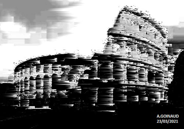 Arts numériques intitulée "Rome antique" par André Goinaud, Œuvre d'art originale, Travail numérique 2D