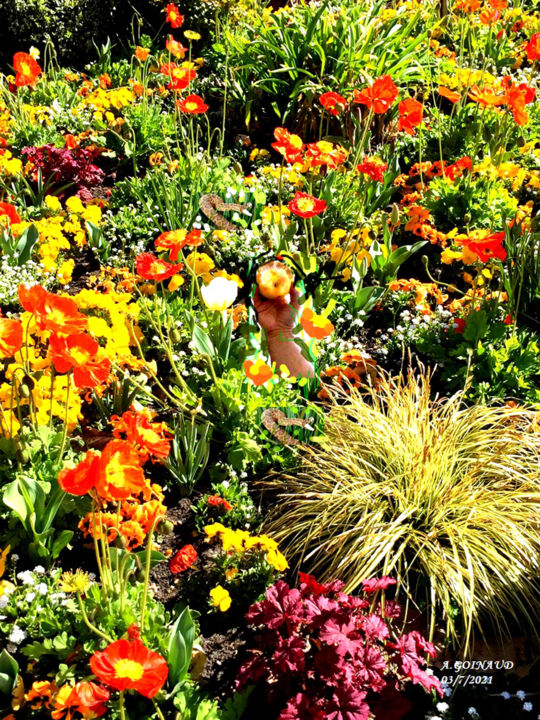 Arts numériques intitulée "Jardin d'Eden" par André Goinaud, Œuvre d'art originale, Travail numérique 2D