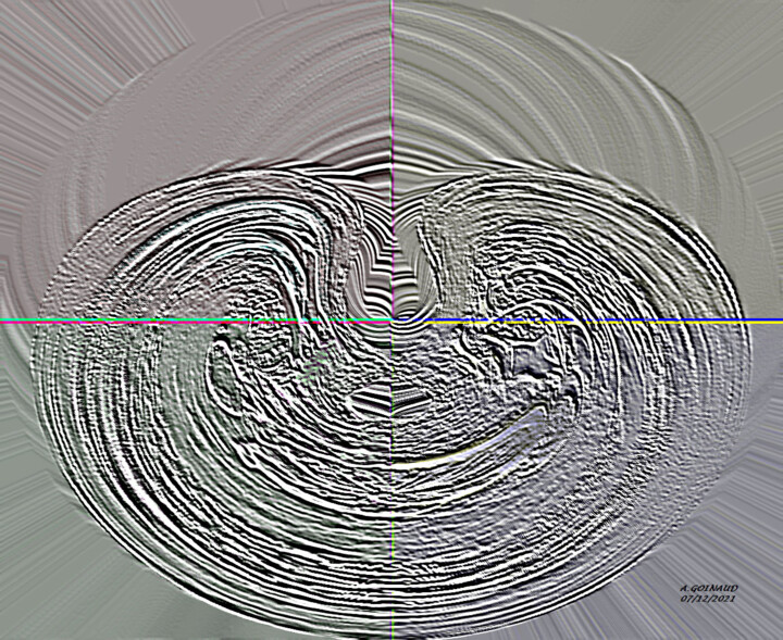 Arts numériques intitulée "numérique 07122021" par André Goinaud, Œuvre d'art originale, Travail numérique 2D