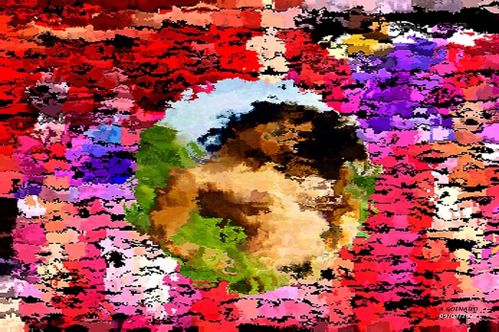 Digitale Kunst mit dem Titel "nue abstrait" von André Goinaud, Original-Kunstwerk, 2D digitale Arbeit