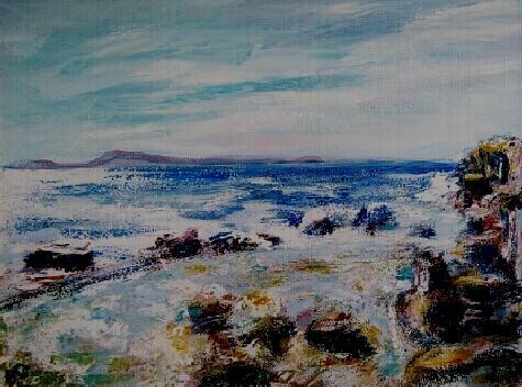 Peinture intitulée "la côte varoise" par André Gueydon, Œuvre d'art originale, Huile