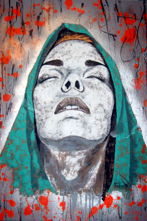 Картина под названием "SISTER ACT I" - André Marot, Подлинное произведение искусства, Акрил Установлен на Деревянная рама дл…