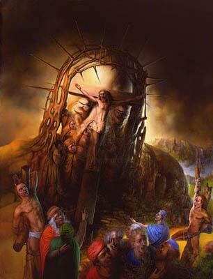 Painting titled "Golgotha" by André Martins De Barros, Original Artwork, Other