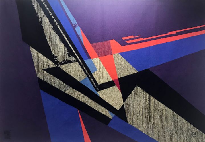 Art textile intitulée "Etimcelle" par Maurice Andre, Œuvre d'art originale, Tapisserie