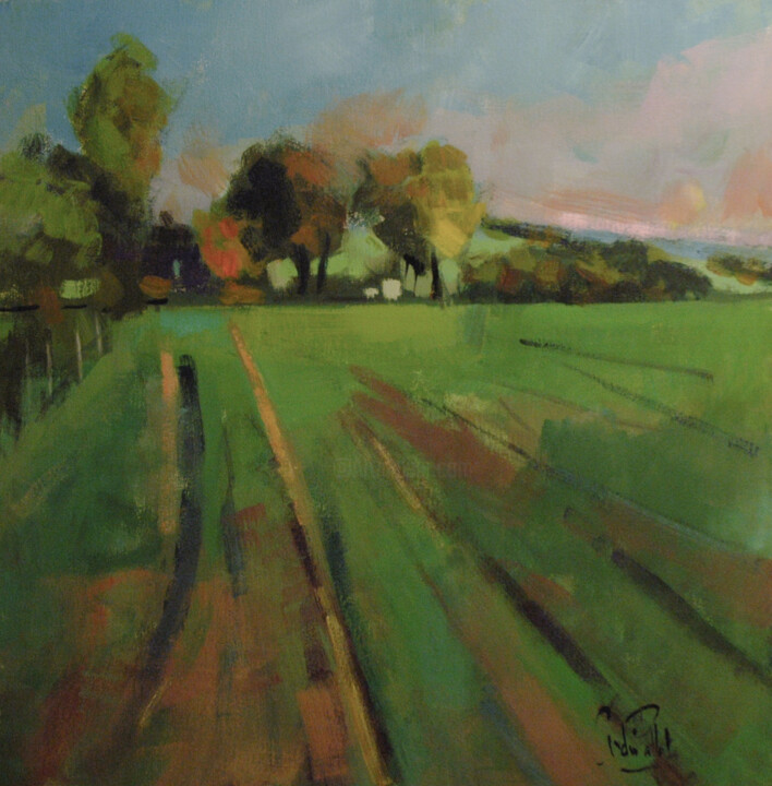 Painting titled "Autumn in Petworth" by Andre Pallat, Original Artwork, Oil