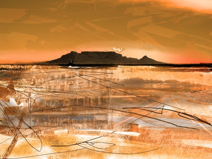 Photographie intitulée "Table Mountain Jour…" par André Pillay, Œuvre d'art originale, Photographie manipulée