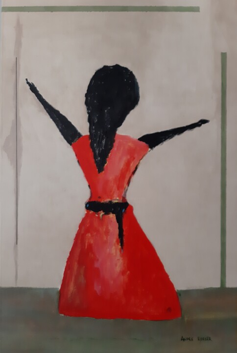 Peinture intitulée "Danseuse 2" par André Roeser, Œuvre d'art originale, Acrylique Monté sur Châssis en bois