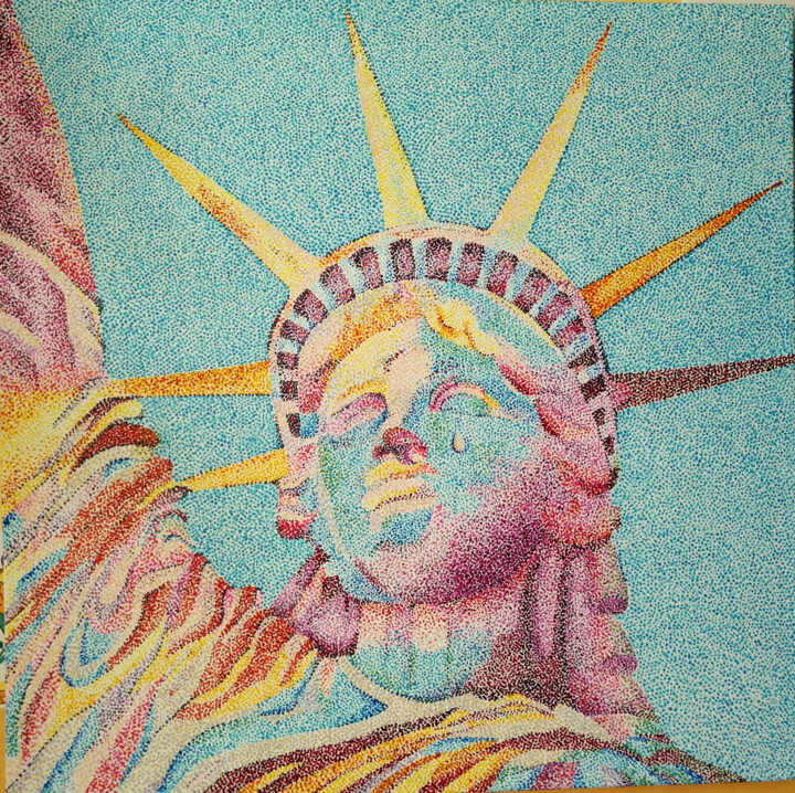 Pintura titulada "liberté" por Andre Rollet, Obra de arte original, Acrílico Montado en Bastidor de camilla de madera