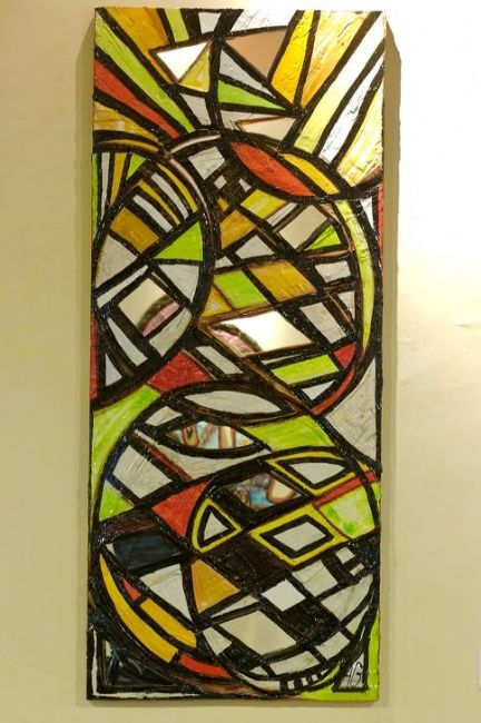 Peinture intitulée "Un tour en ville" par André Sanou, Œuvre d'art originale,