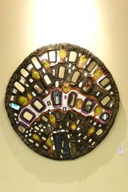 Peinture intitulée "Intramuros" par André Sanou, Œuvre d'art originale,