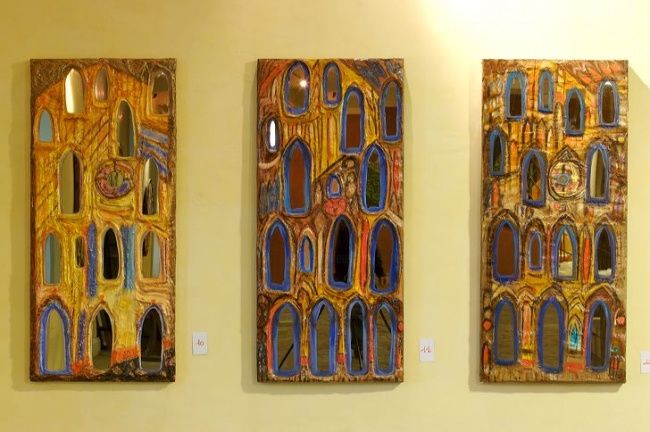 Peinture intitulée "Mes cathédrales" par André Sanou, Œuvre d'art originale