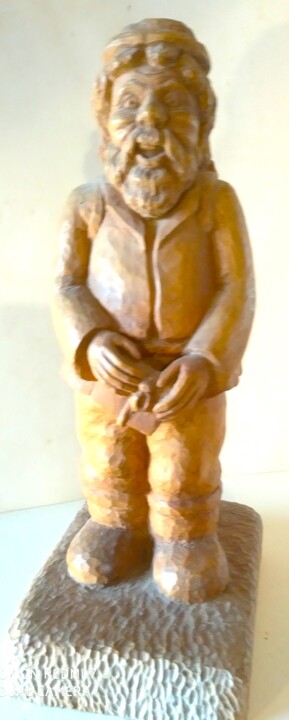 Skulptur mit dem Titel "père noel" von André Saunier, Original-Kunstwerk, Holz