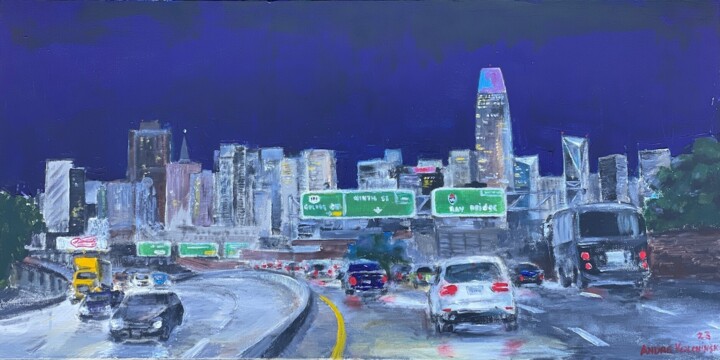 Картина под названием "Back to San Francis…" - Andre Volchinski, Подлинное произведение искусства, Акрил