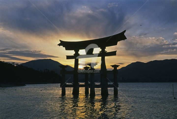 Photography titled "Miyajima sunset - l…" by Andrea Antolini, Original Artwork