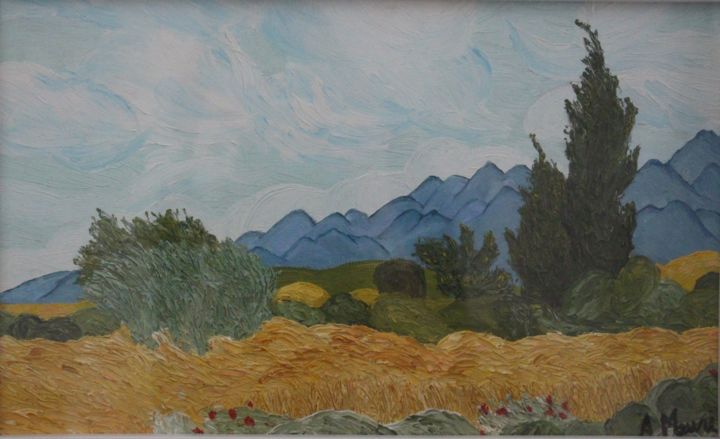 Painting titled "arci-mauri-omaggio-…" by Andrea Arci Mauri, Original Art, Oil