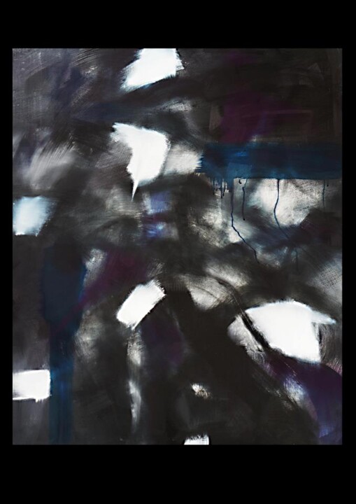 Schilderij getiteld "bianco-nero-3-cm-10…" door Andrea Boldrini, Origineel Kunstwerk