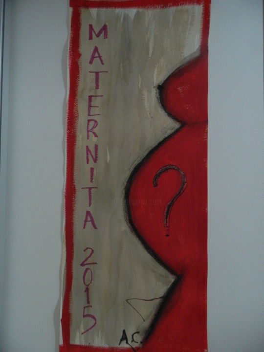 Pittura intitolato "maternita2015.jpg" da Andrea Casali, Opera d'arte originale, Acrilico