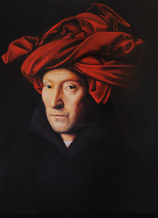 Peinture intitulée "L'HOMME AU TURBAN R…" par Andrea Esposito, Œuvre d'art originale, Huile