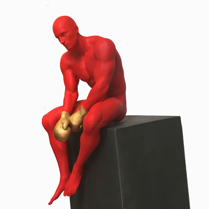 Sculpture intitulée "Life is a battle (r…" par Andrea Giorgi, Œuvre d'art originale, Résine