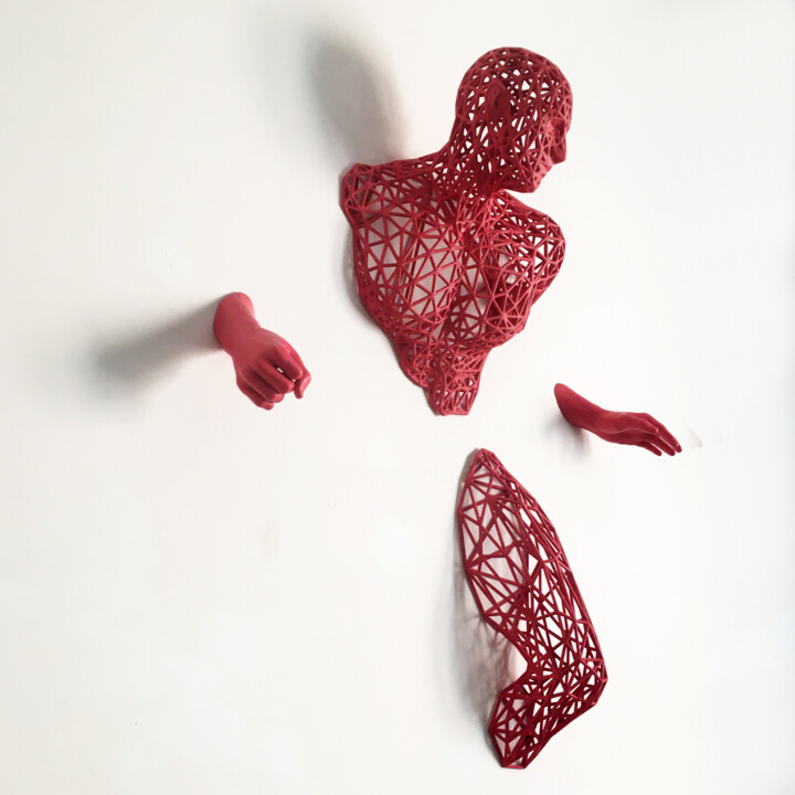 Sculpture titled "WARRIOR 7/10" by Andrea Giorgi, Original Artwork, Plastic