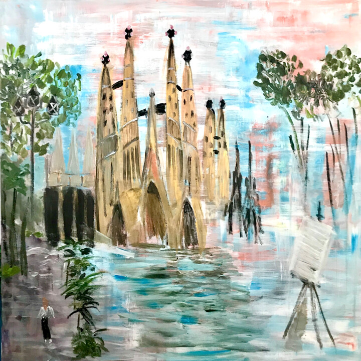Malerei mit dem Titel "Sagrada" von Andrea Gyoparos, Original-Kunstwerk, Acryl