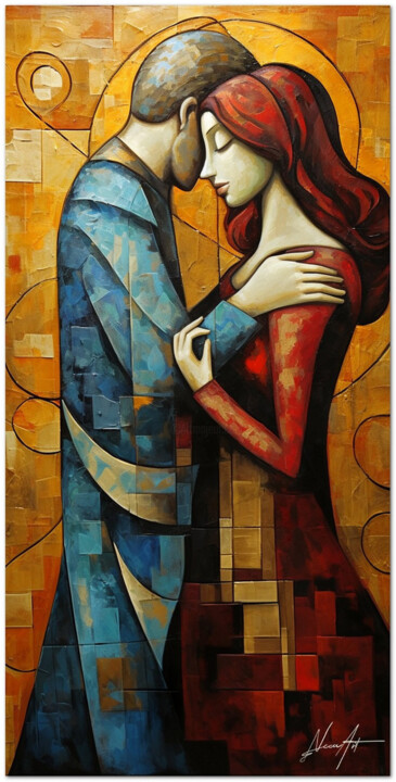 Arts numériques intitulée "L'Amore è un Mosaico" par Andrea La Martina (NEXA ART), Œuvre d'art originale, Collage numérique…