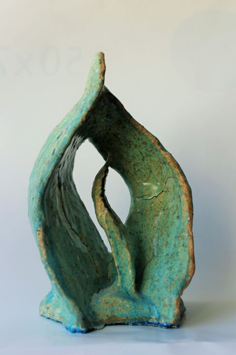 Sculpture titled "Pequeños ríos" by Andrea Luna (Lunarte), Original Artwork, Ceramics