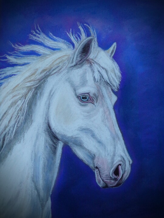 Malarstwo zatytułowany „Majestic horse” autorstwa Andrea Napolitano, Oryginalna praca, Pastel