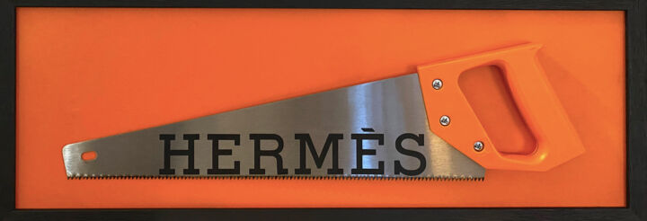 雕塑 标题为“Saw Hermes” 由Andrea Van Der Hoeven, 原创艺术品, 丙烯 安装在木板上