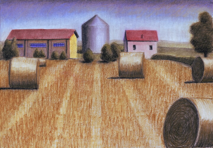 Painting titled "LANDSCAPE 13" by Andrea Vandoni, Original Artwork, Pastel