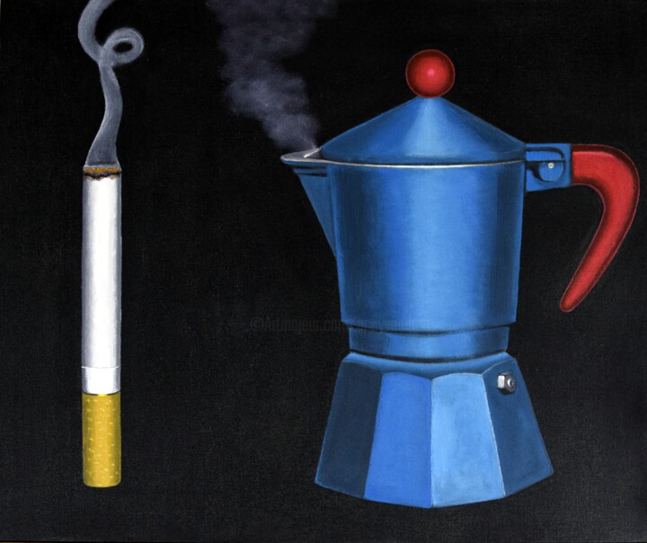 Картина под названием "SMOKERS" - Andrea Vandoni, Подлинное произведение искусства, Акрил