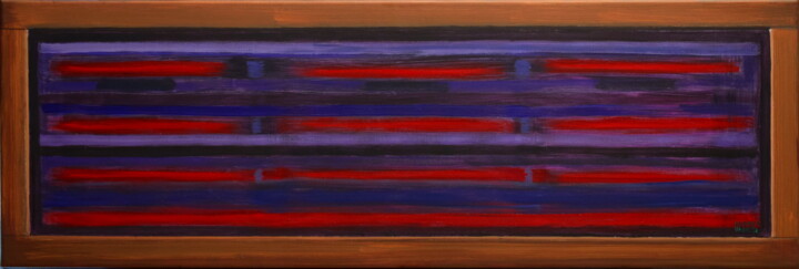 Painting titled "Abstract with Frame" by Andrea Vandoni, Original Artwork, Acrylic Mounted on Wood Stretcher frame