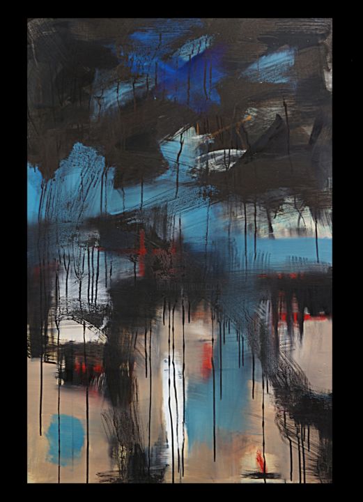 Pittura intitolato "disordine-cm-80-x-1…" da Andrea Boldrini, Opera d'arte originale,