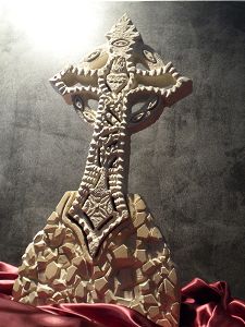 Sculpture titled "Croce dell'Apocalis…" by Andrea Da Montefeltro, Original Artwork