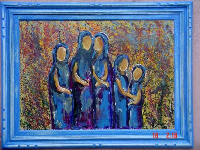 Painting titled "Mulheres/ Women" by Andréa Dórea, Original Artwork