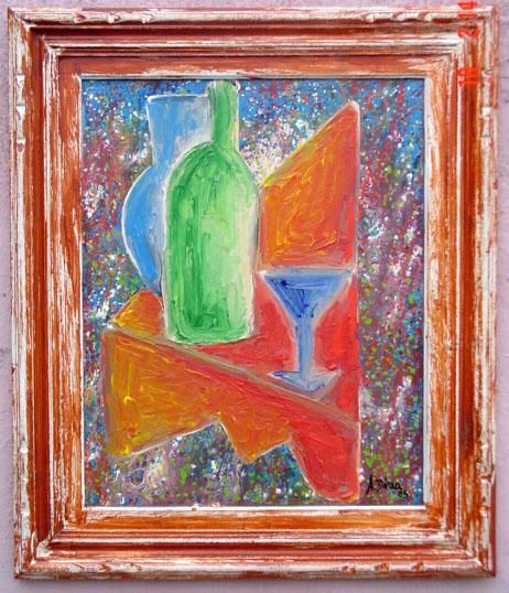 Painting titled "Mesa/ Table" by Andréa Dórea, Original Artwork