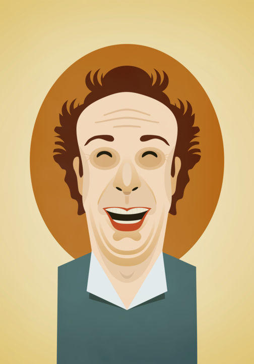 Digital Arts titled "roberto benigni" by Andrea Pisano, Original Artwork, Digital Painting