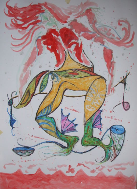 Painting titled "Apollo circense" by Andrea Ragni, Original Artwork