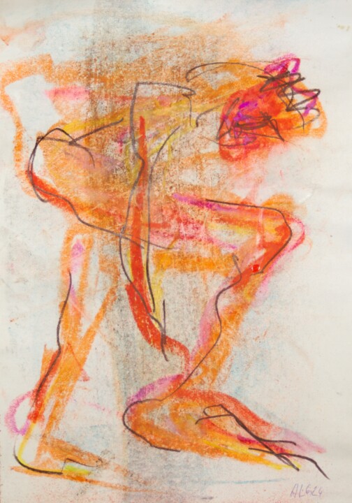 Dessin intitulée "Achilles" par Andreas Loeschner-Gornau, Œuvre d'art originale, Crayon