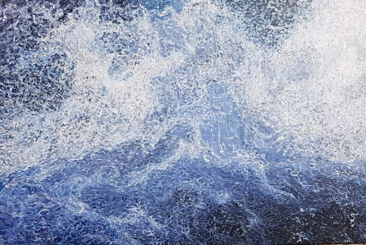 Painting titled "water vortex" by Andreas Roser, Original Artwork, Acrylic