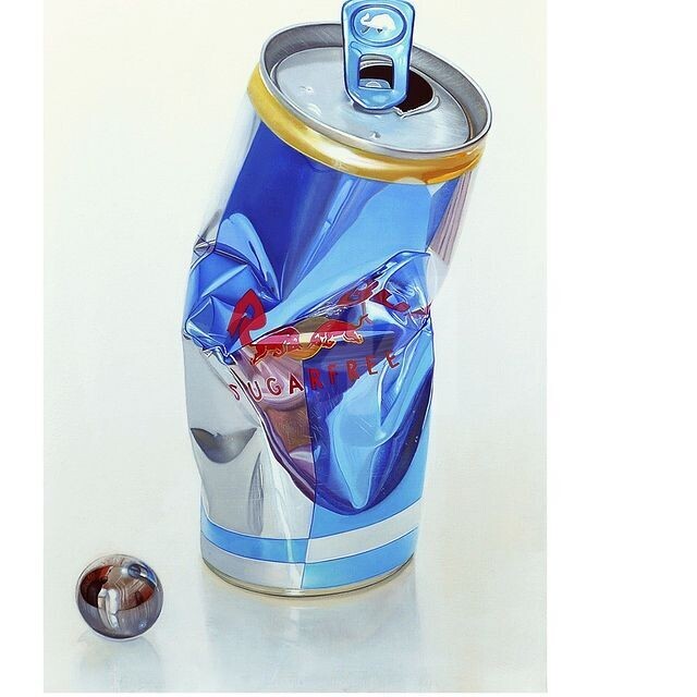 Pittura intitolato "Red bull" da Andreas Bianchi, Opera d'arte originale, Olio