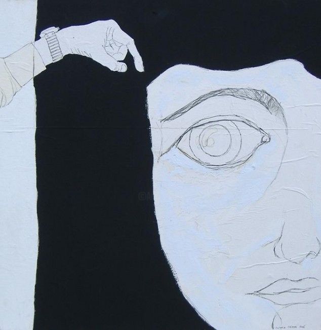 Картина под названием "Monica" - Andrea Sterpa, Подлинное произведение искусства