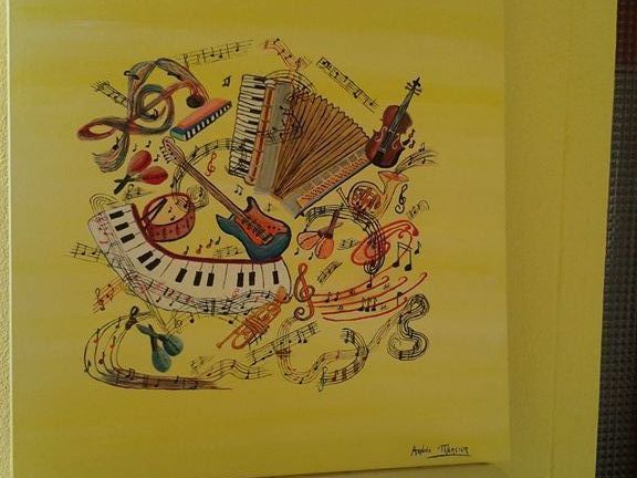 Ζωγραφική με τίτλο "FARANDOLE MUSICALE" από Andrée Mercier, Αυθεντικά έργα τέχνης