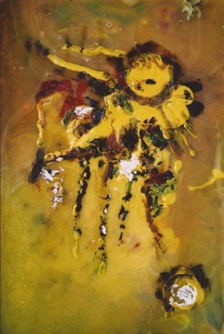 Peinture intitulée "le funambule" par Andrée Vincens, Œuvre d'art originale, Huile