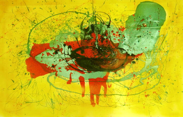 Peinture intitulée "Improvisation No.130" par Andrei Autumn, Œuvre d'art originale, Acrylique