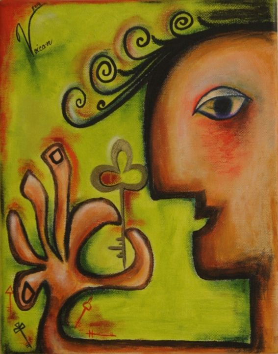 Der polnische Trinker / the polish drinker Schilderij door Maria Voican |  Artmajeur