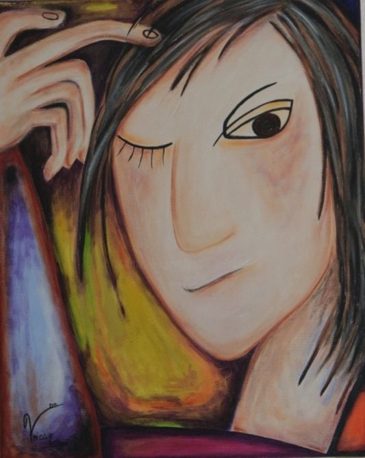 Картина под названием "Clement" - Maria Voican, Подлинное произведение искусства, Акрил