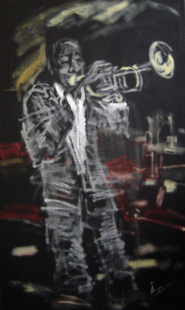 "Трубач джаз" başlıklı Tablo Andrei Bondarau tarafından, Orijinal sanat